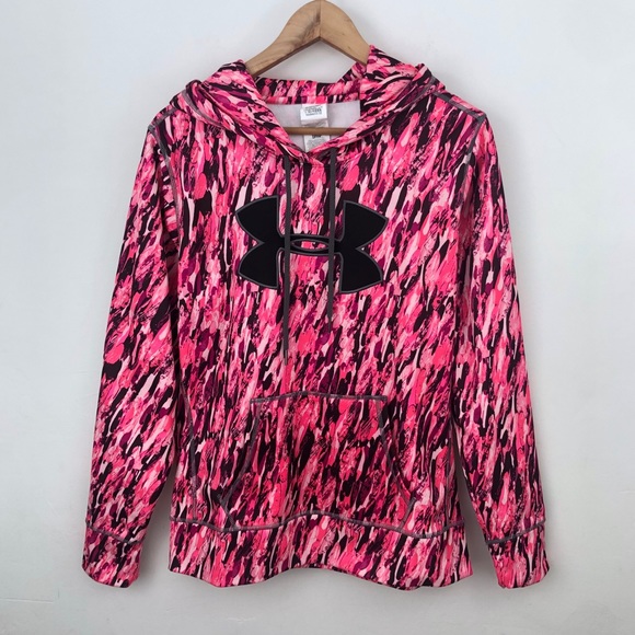 Under Armour Women's Pink and Black Hoodie - Picture 1 of 3